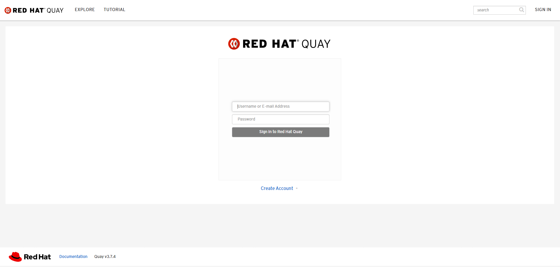 Quay Registry Login